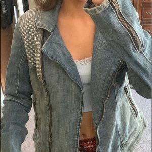 GUESS chopped Zoe motto jacket